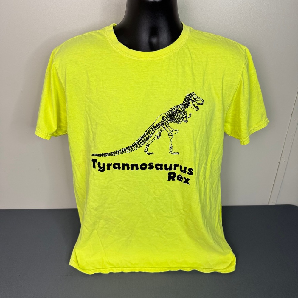 Project Social T T-Shirt Mens L Tyrannosaurus Rex Neon Graphic Urban Outfitter